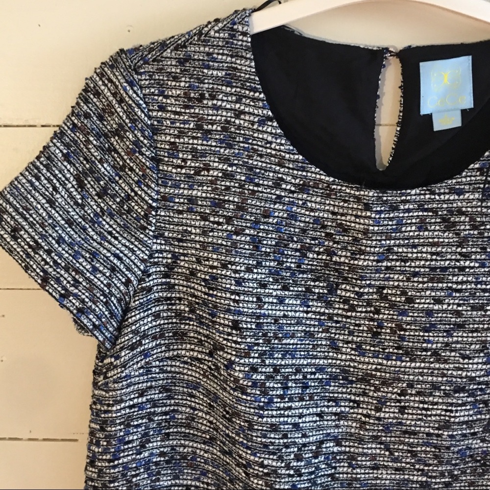 CECE shift tweed cocktail dress